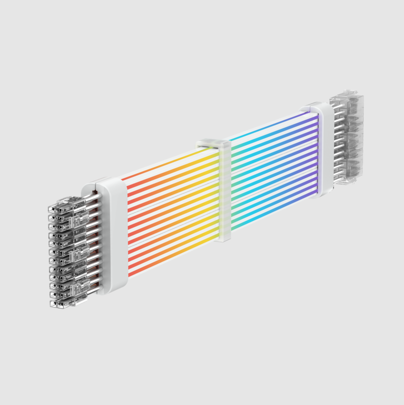 Cable de Extension Gamemax  PSU/ ARGB LIGHT/ VGA 3x8PIN-W Blanco 