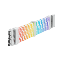 Cable de Extension Gamemax  PSU MB 24PIN-W/ ARGB Ligth Blanco