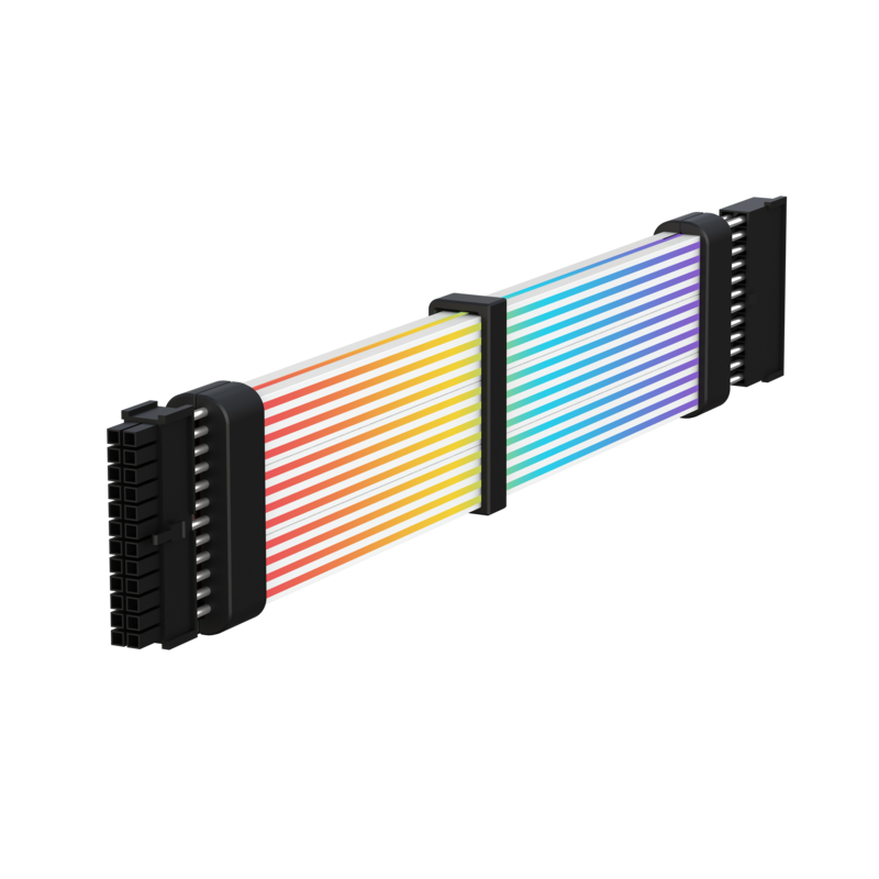 Cable de Extension Gamemax  PSU MB 24PIN-B/ARGB Ligth Negro