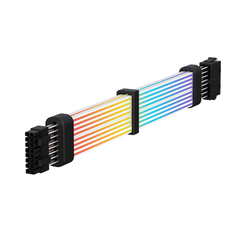 Cable de Extension Gamemax PSU VGA/CPU 2x8PIN-B/ARGB Ligth Negro