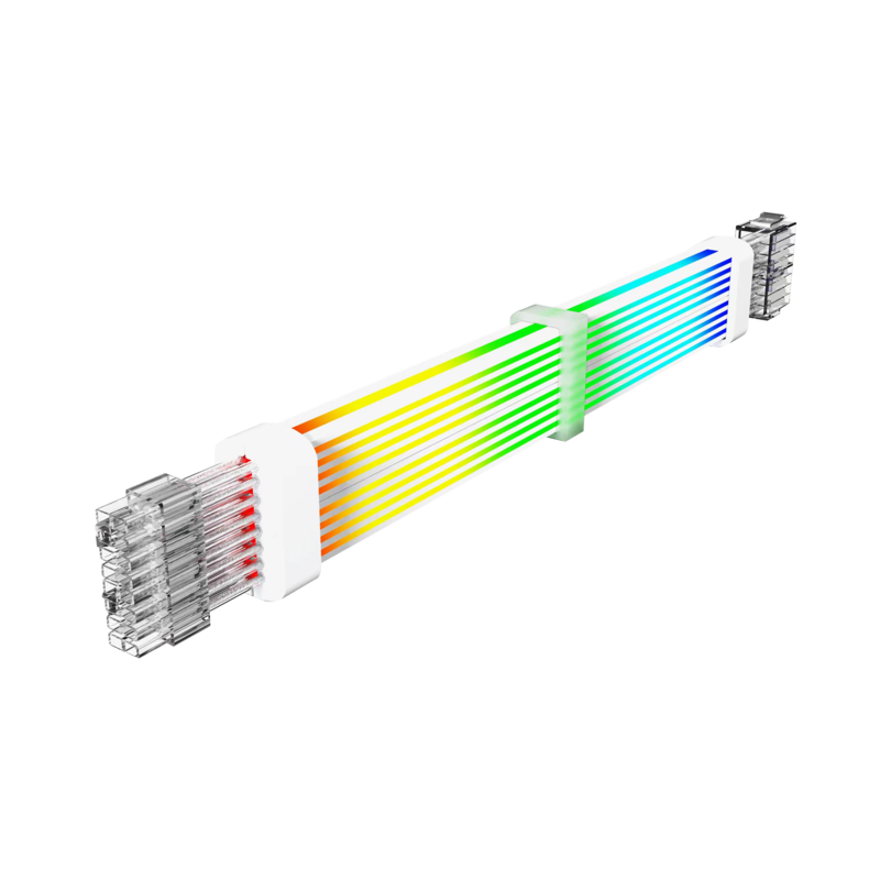 Cable de Extension Gamemax  PSU VGA/CPU 2x8PIN-B/ARGB Ligth Blanco