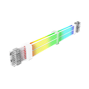 Cable de Extension Gamemax  PSU VGA/CPU 2x8PIN-B/ARGB Ligth Blanco