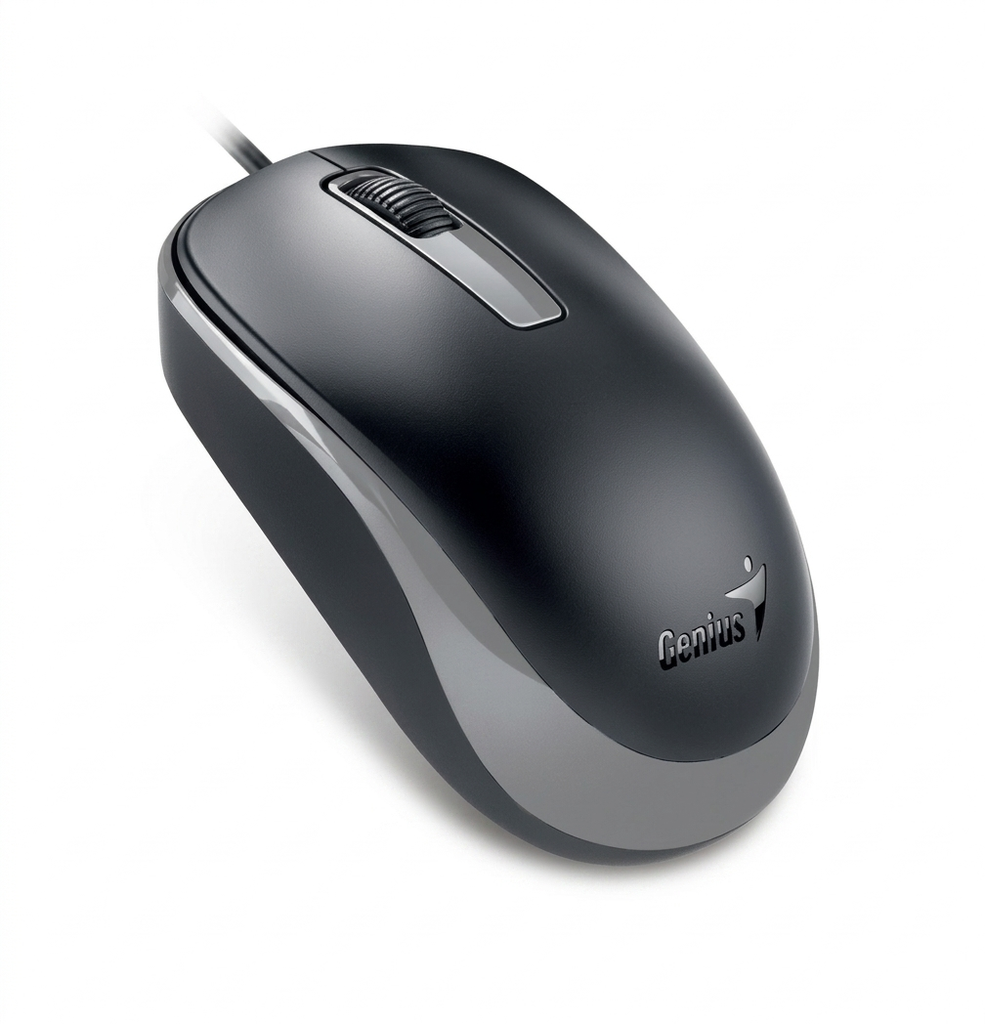 Mouse Genius Dx-125S Ambidiestro USB Negro-Gris