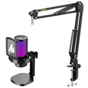 Kit Microfono de Condensador Maono Gaming RGB USB + Brazo Articulado