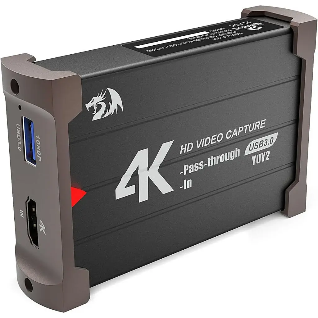 Capturadora de Video ReDragon Flash VC321 4K, USB 3.0 1080p 60 fps HDMI