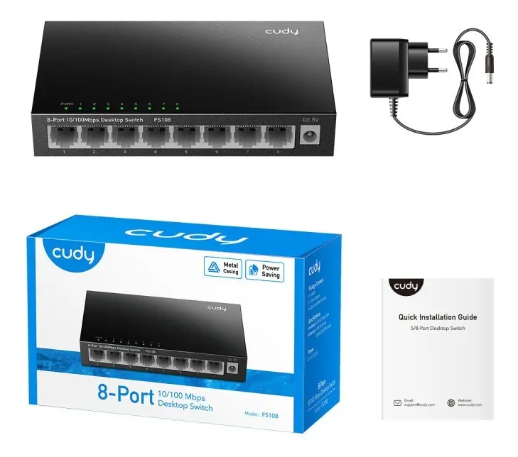 Switch Cudy 8 Puertos 10/100Mbps