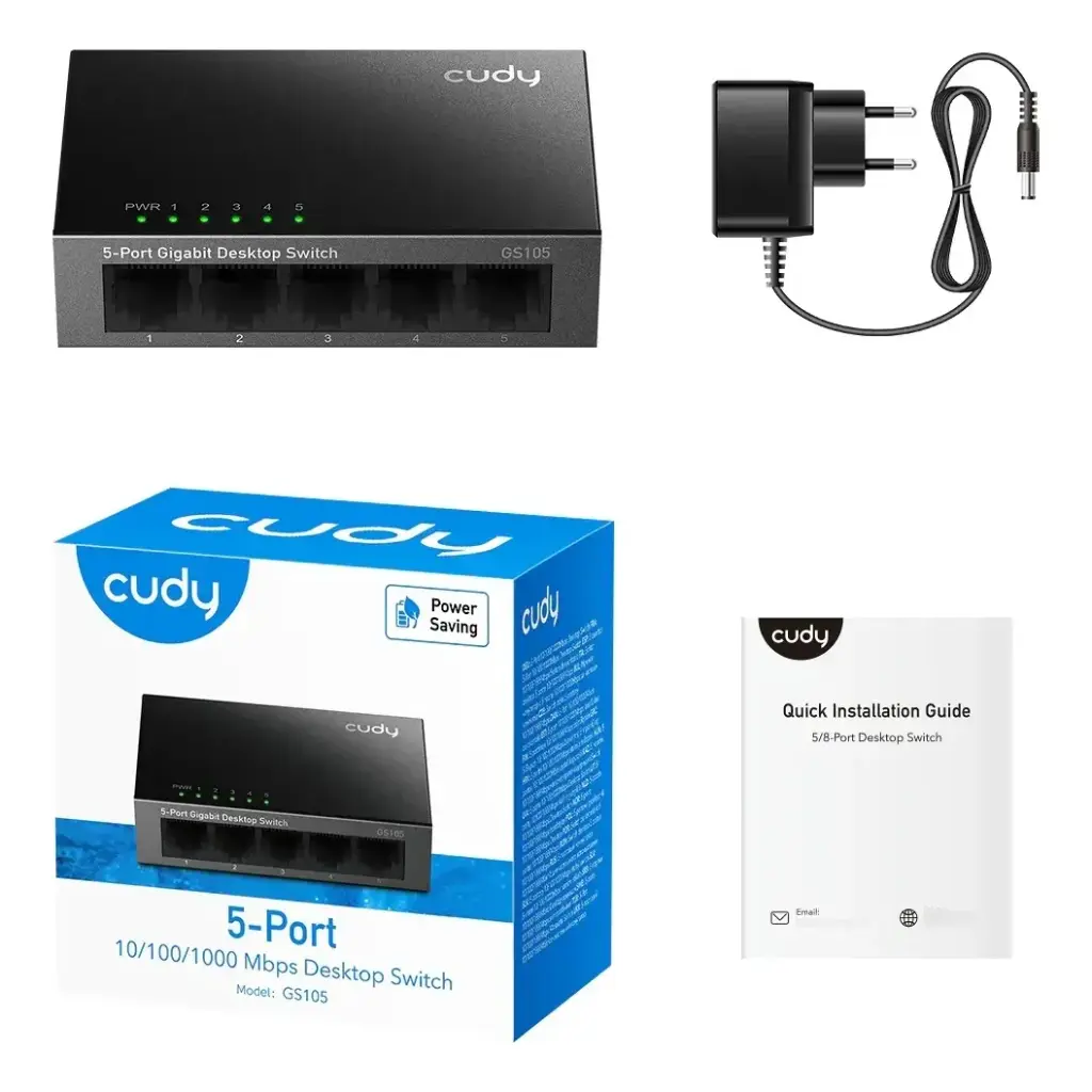 Switch Cudy 5 Ptos Gigabit Metal 