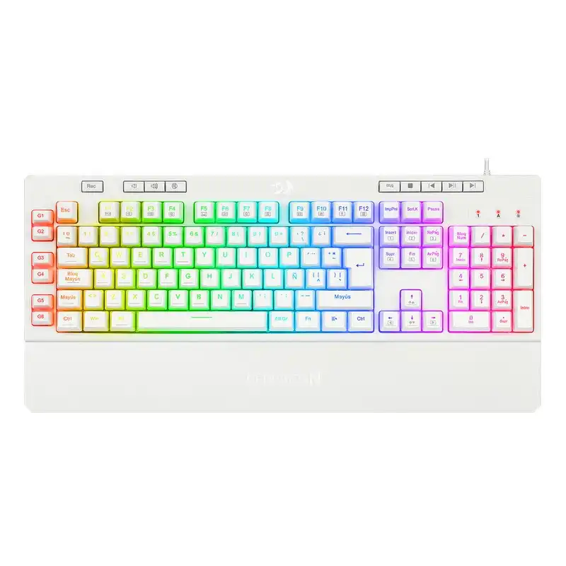 Teclado ReDragon Gaming Shiva Blanco