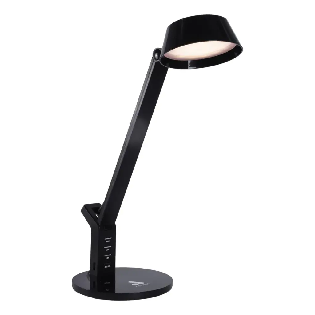Lampara Astra Led de Escritorio con Puerto de Carga USB Negra