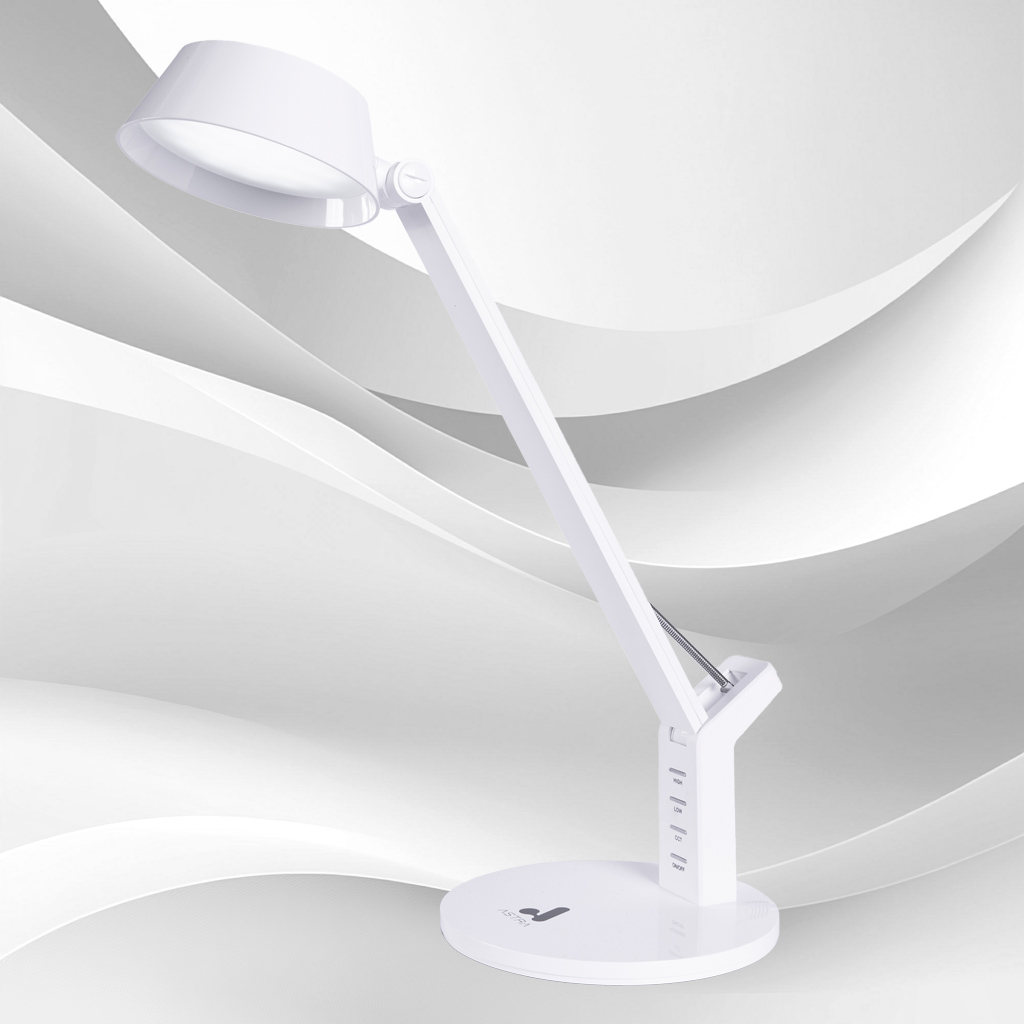 Lampara Astra Led de Escritorio con Puerto de Carga USB Blanca