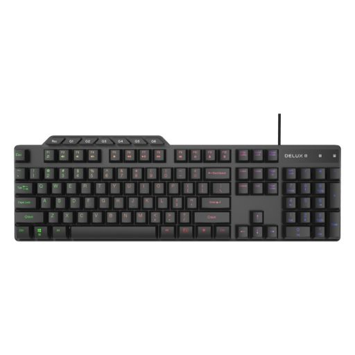 Teclado Delux K9800U Gaming Black RGB