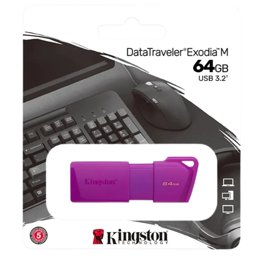 [KC-U2L64-7LP] Pen Drive Kingston 64GB DTXM Morado