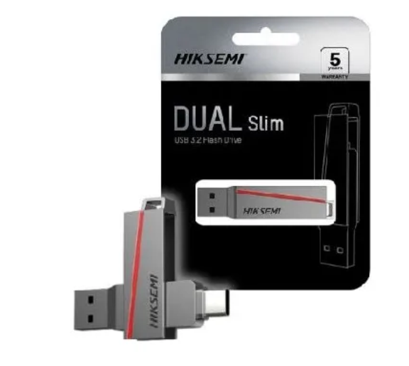 Pen Drive Hiksemi 64GB USB 3.2 DualSlim
