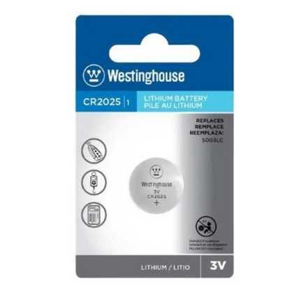 Pila Litio Tipo Boton 3V CR2025 Westinghouse