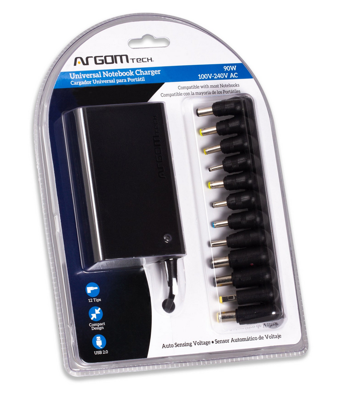 [ARG-AC-0097] Cargador Universal Argom Slim Laptop