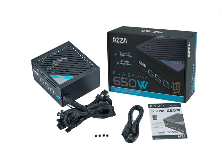 Fuente de Poder Azza 650W 80+ Bronze