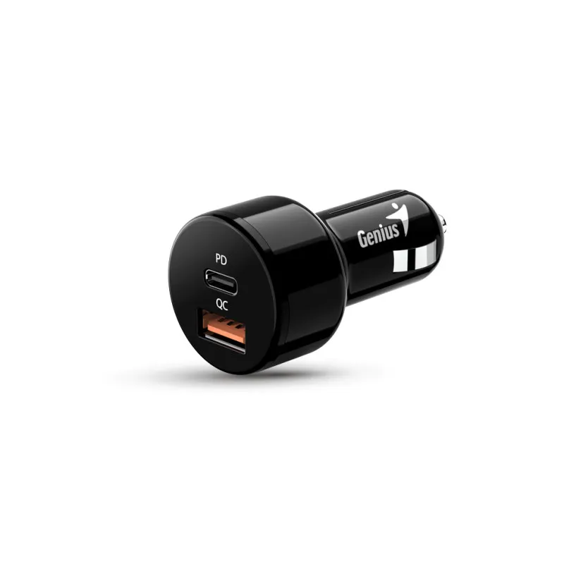 [32590008400] Cargador Genius Para Auto PD-36AC Negro