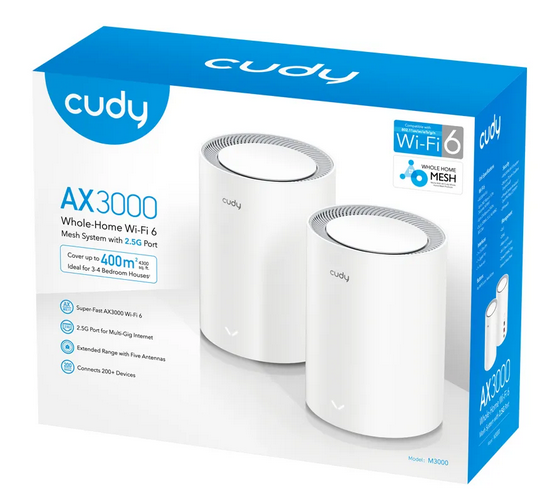Router Deco Cudy M3000 (2 Pack) WiFi 6 