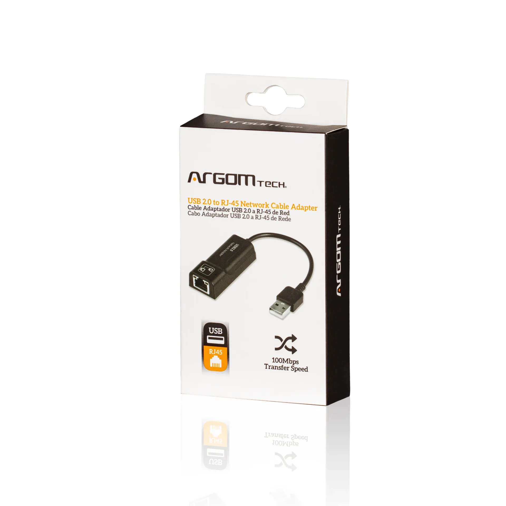 [ARG-CB-0045] Adaptador Argom USB 2.0 a RJ45 100 Mbps
