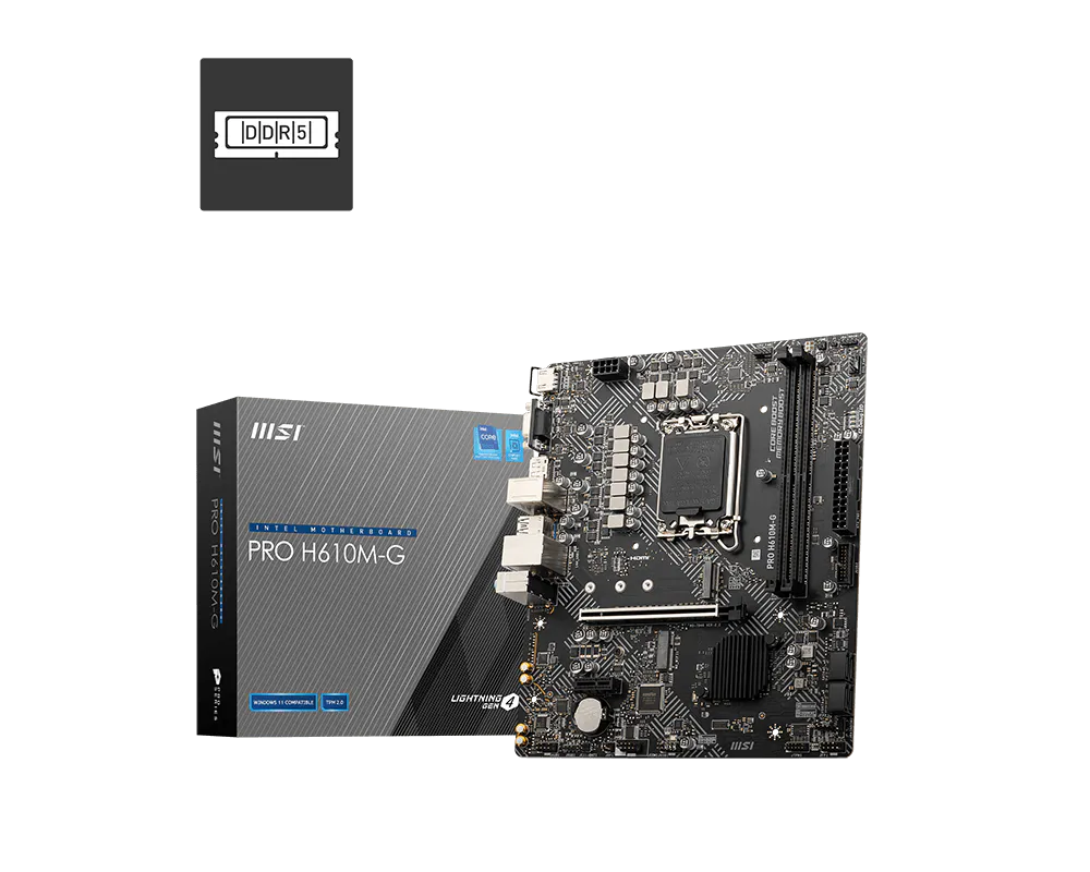 [911-7D46-234] Tarjeta Madre MSI PRO H610M-G LGA 1700 DDR5