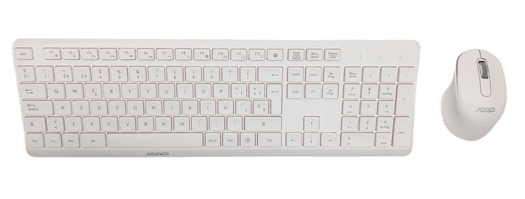 [JP-058107E-887KW] Teclado Jemip Avant Garde Wireless Blanco