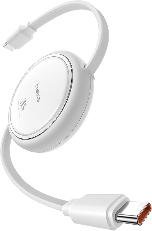 Cable Baseus USB Type C to USB Type C Retractil 100W 1M