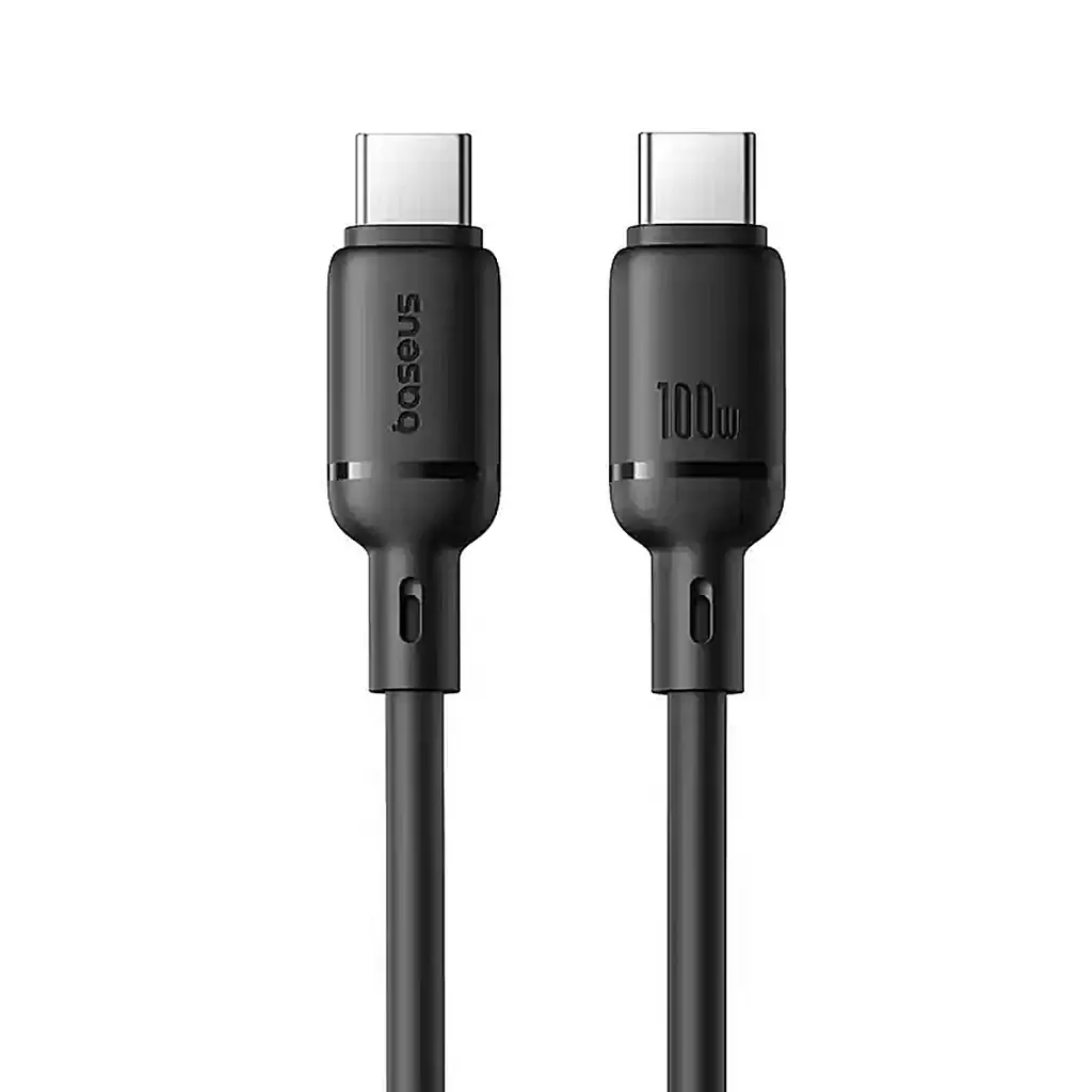 Cable Baseus USB Type C to USB Type C 100W 1M Negro