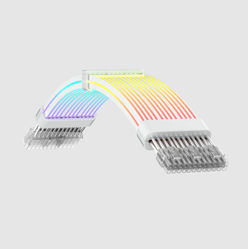 Cable de Extension Gamemax  PSU/ ARGB LIGHT/ VGA 3x8PIN-W Blanco 