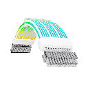 Cable de Extension Gamemax  PSU MB 24PIN-W/ ARGB Ligth Blanco