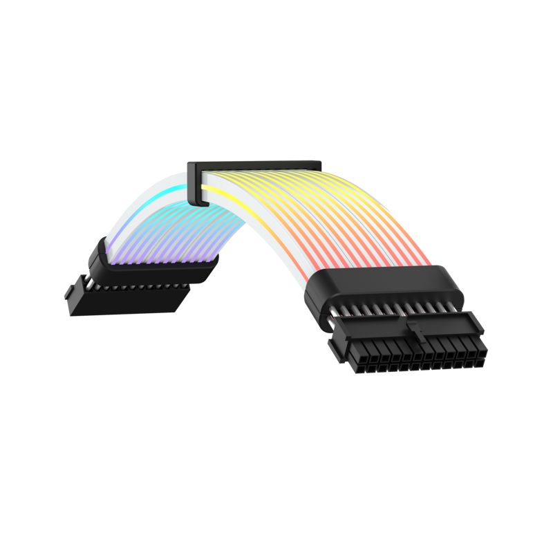 Cable de Extension Gamemax  PSU MB 24PIN-B/ARGB Ligth Negro