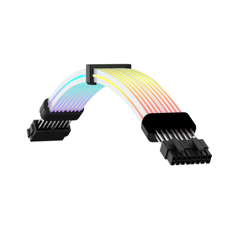 Cable de Extension Gamemax PSU VGA/CPU 2x8PIN-B/ARGB Ligth Negro