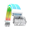 Cable de Extension Gamemax  PSU VGA/CPU 2x8PIN-B/ARGB Ligth Blanco