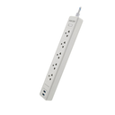 Protector tensión Forza 1200J/1540W, 5 universales, USB/120V-240V