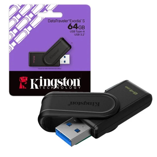 Pen Drive Kingston 64GB DTXS USB 3.2 Negro
