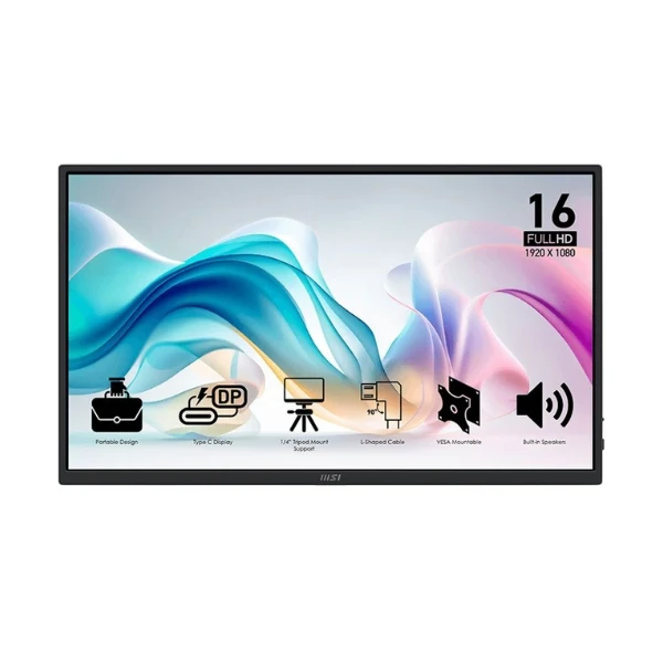 [9S6-3PE50M-004] Monitor MSI Portatil 15.6" Pro MP165 E6 Negro