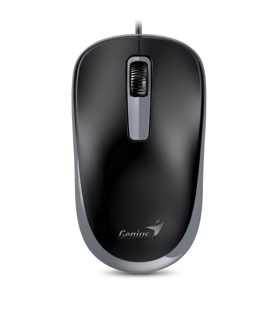 Mouse Genius Dx-125S Ambidiestro USB Negro-Gris