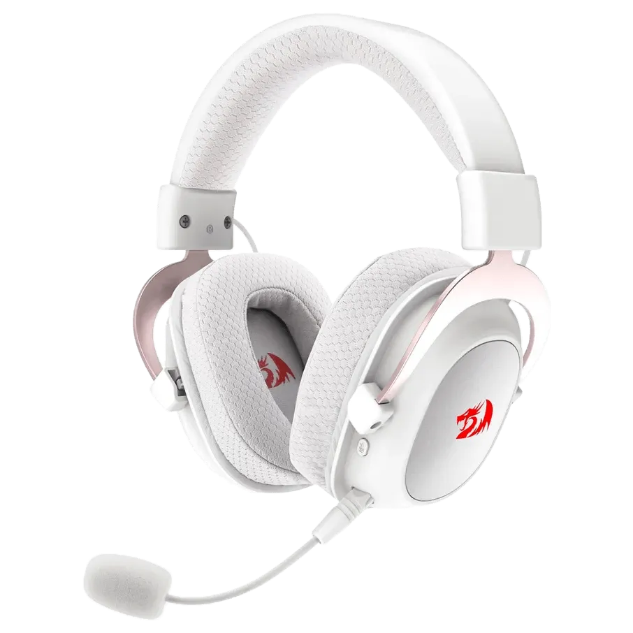 Audifono ReDragon Gamer ZEUS PRO RGB 7.1 Blanco