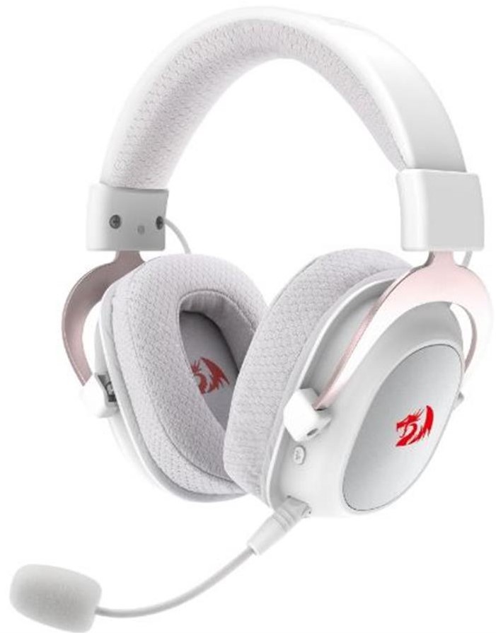 Audifono ReDragon Gamer ZEUS PRO RGB 7.1 Blanco
