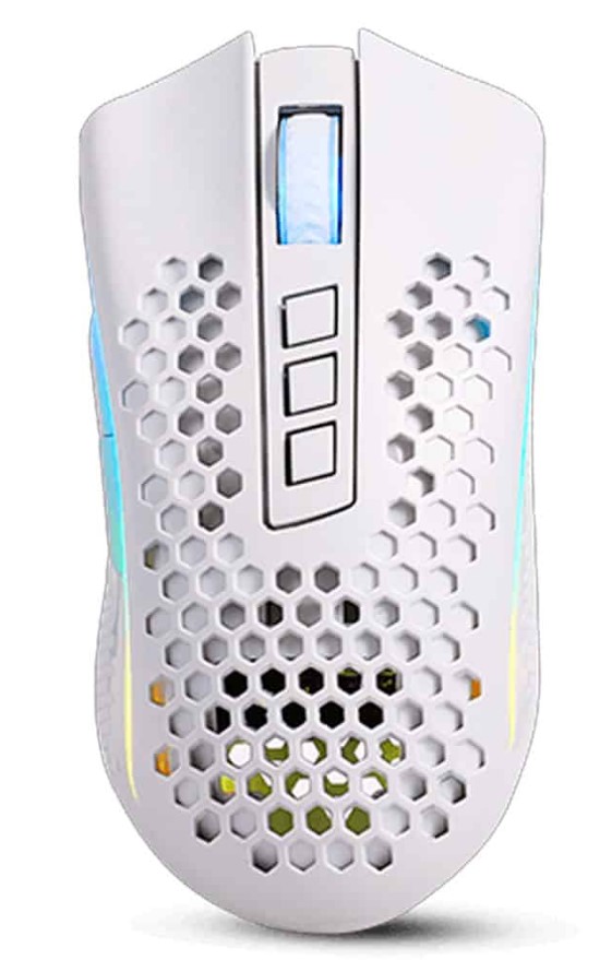 Mouse ReDragon Gamer STORM PRO RGB Inalambrico/USB Blanco 