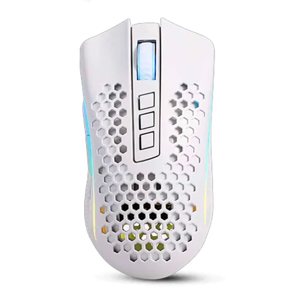 Mouse ReDragon Gamer STORM PRO RGB Inalambrico/USB Blanco 