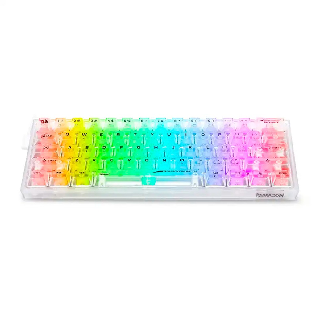 Teclado ReDragon Gaming FIZZ Transparente 60%