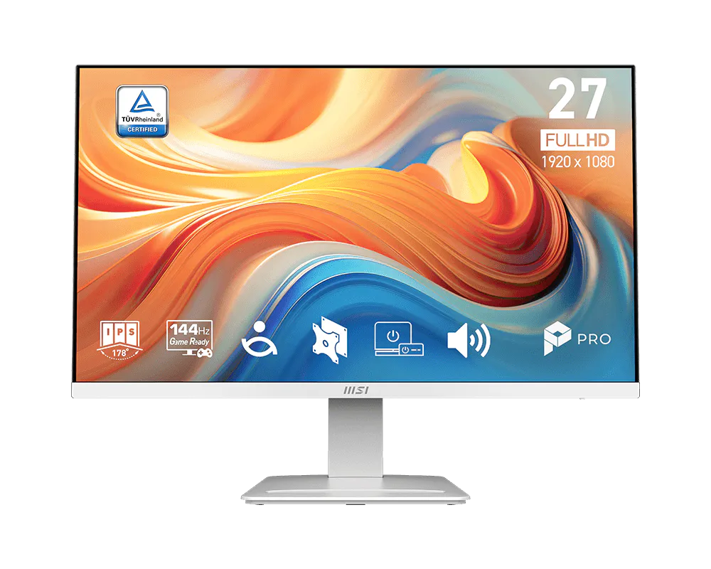 Monitor MSI 27" PRO MP273W E14A FHD 144Hz IPS Blanco