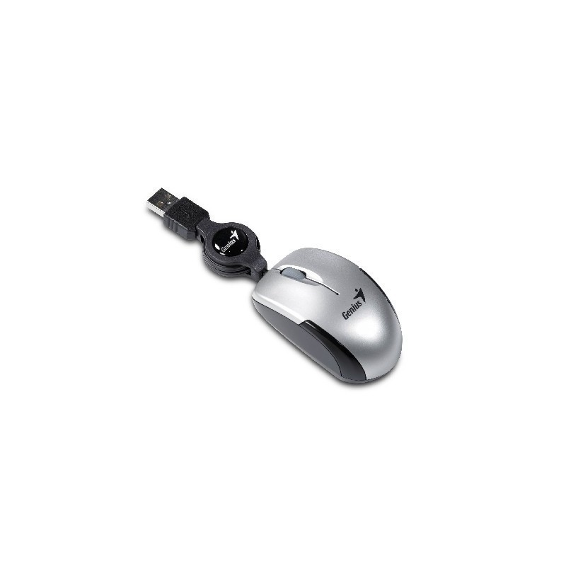 Mouse Genius Micro Traveler V2 Usb Retratil Plata