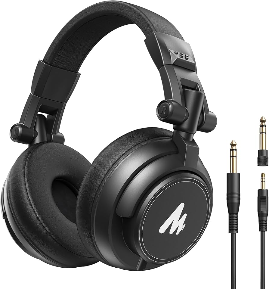 Audifono Maono Profesional Studio Dj/Podcast/Gamer 1/4"a 3.5mm Negro