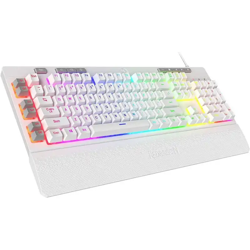 Teclado ReDragon Gaming Shiva Blanco