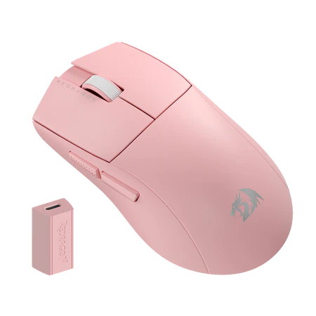 [M916P-PRO-1K] Mouse ReDragon Gamer Wireless/USB-C King PRO 1K Rosado