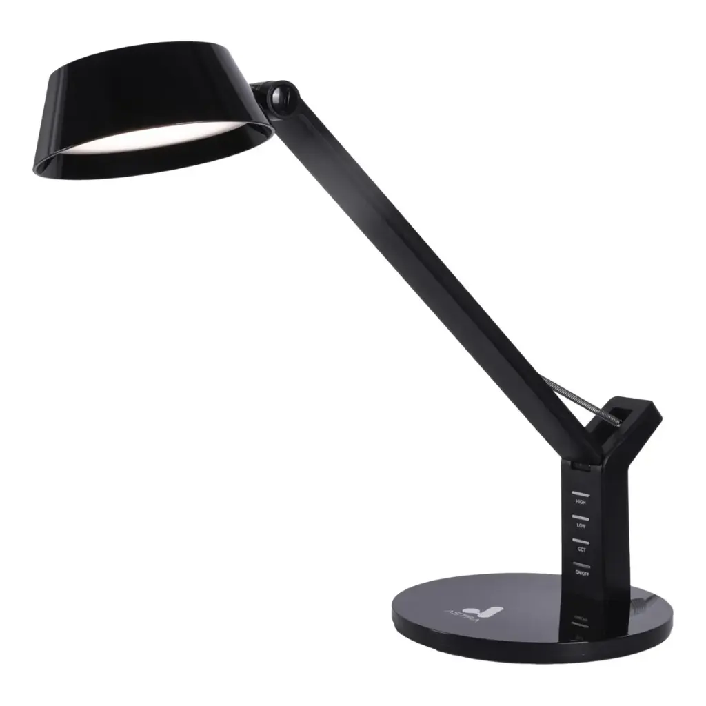 Lampara Astra Led de Escritorio con Puerto de Carga USB Negra