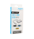 Adaptador AON USB Type C a HDMI & VGA