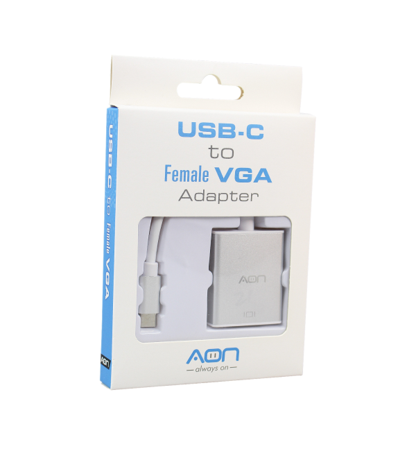 Adaptador AON USB Type C a VGA Hembra