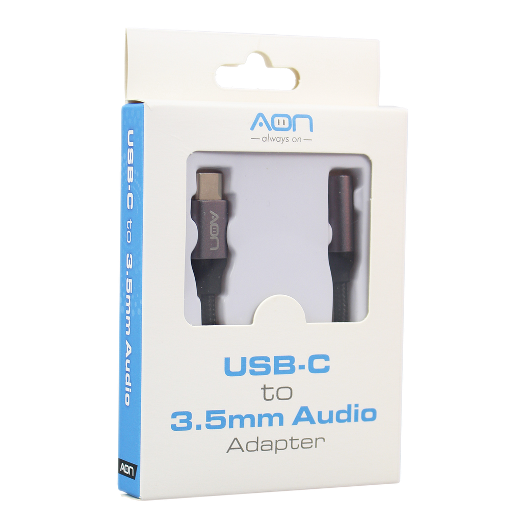 Adaptador AON USB TypeC a 3.5mm Audio
